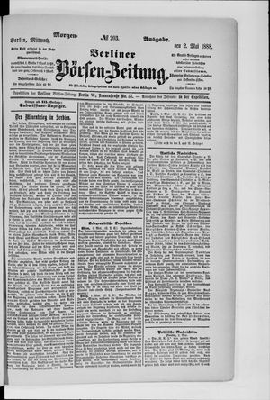 Berliner Börsen-Zeitung vom 02.05.1888