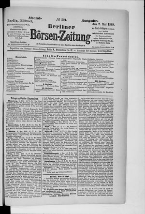 Berliner Börsen-Zeitung vom 02.05.1888