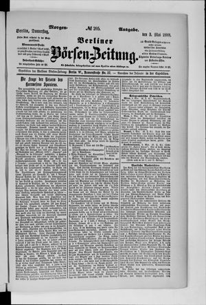 Berliner Börsen-Zeitung on May 3, 1888