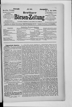 Berliner Börsen-Zeitung vom 04.05.1888