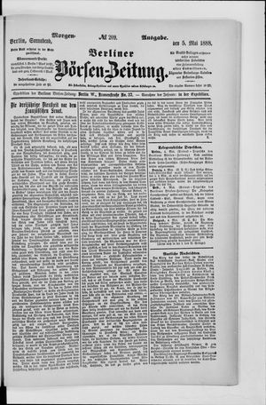 Berliner Börsen-Zeitung vom 05.05.1888