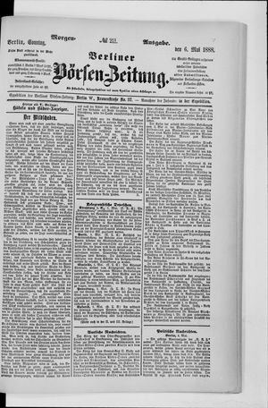 Berliner Börsen-Zeitung vom 06.05.1888