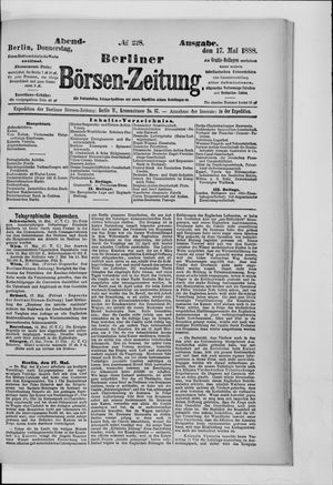 Berliner Börsen-Zeitung vom 17.05.1888