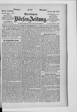 Berliner Börsen-Zeitung vom 24.05.1888