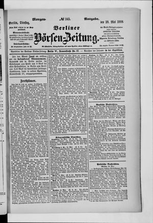 Berliner Börsen-Zeitung on May 29, 1888