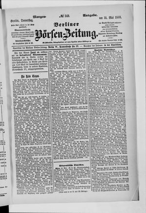 Berliner Börsen-Zeitung vom 31.05.1888