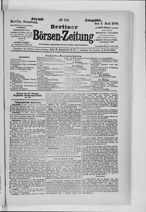 Berliner Börsen-Zeitung vom 02.06.1888