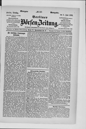 Berliner Börsen-Zeitung vom 05.06.1888
