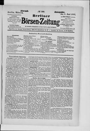 Berliner Börsen-Zeitung vom 06.06.1888