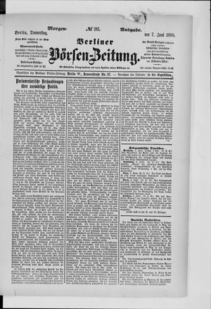 Berliner Börsen-Zeitung on Jun 7, 1888