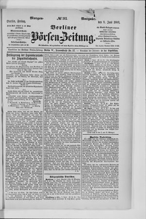 Berliner Börsen-Zeitung vom 08.06.1888