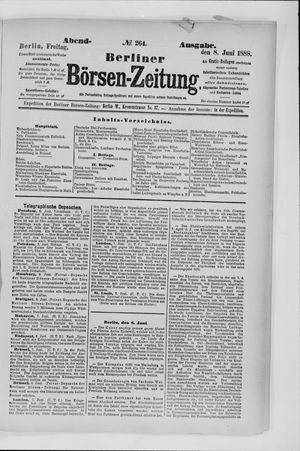 Berliner Börsen-Zeitung vom 08.06.1888