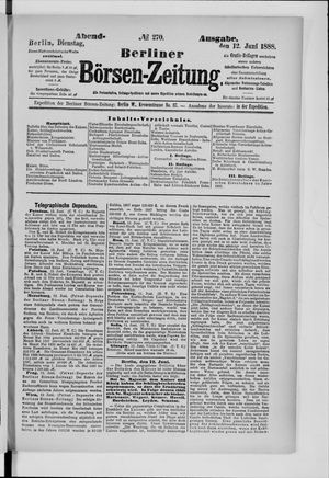 Berliner Börsen-Zeitung on Jun 12, 1888