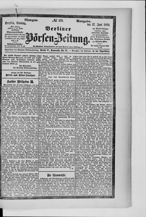 Berliner Börsen-Zeitung vom 17.06.1888