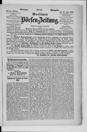 Berliner Börsen-Zeitung vom 29.06.1888
