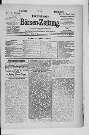 Berliner Börsen-Zeitung vom 29.06.1888