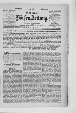 Berliner Börsen-Zeitung vom 30.06.1888