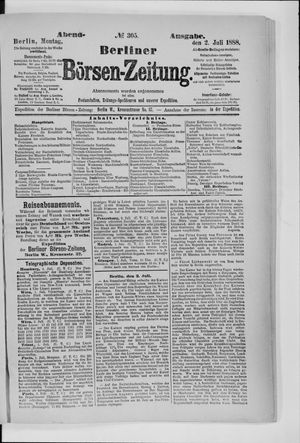 Berliner Börsen-Zeitung vom 02.07.1888