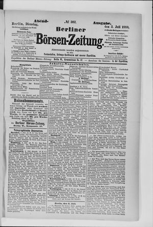 Berliner Börsen-Zeitung vom 03.07.1888