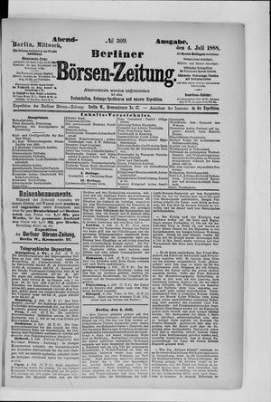 Berliner Börsen-Zeitung vom 04.07.1888