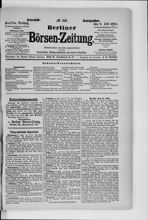 Berliner Börsen-Zeitung vom 06.07.1888