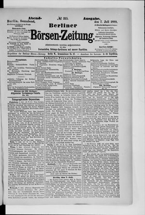Berliner Börsen-Zeitung vom 07.07.1888