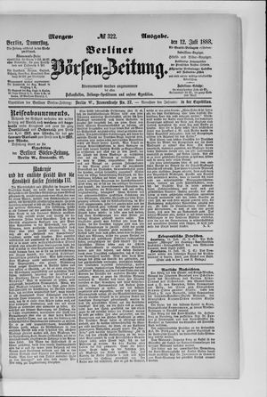 Berliner Börsen-Zeitung vom 12.07.1888