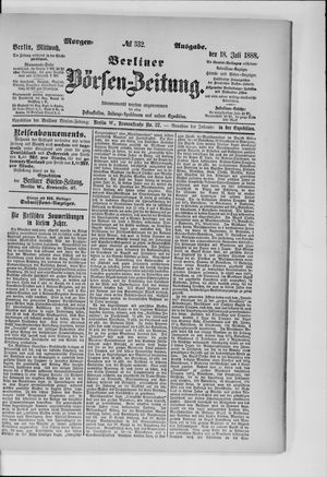 Berliner Börsen-Zeitung vom 18.07.1888