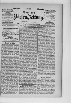Berliner Börsen-Zeitung vom 19.07.1888