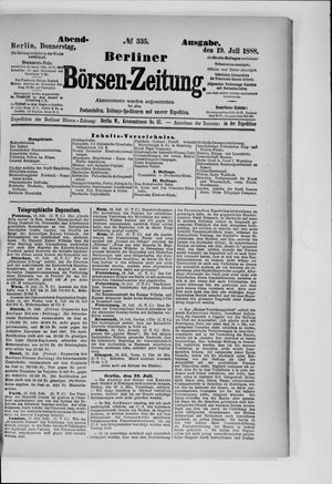 Berliner Börsen-Zeitung vom 19.07.1888