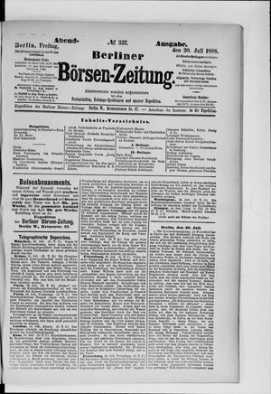 Berliner Börsen-Zeitung vom 20.07.1888