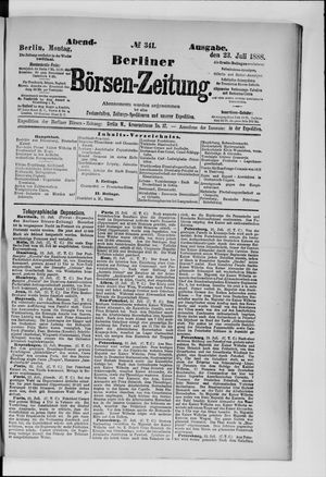 Berliner Börsen-Zeitung vom 23.07.1888