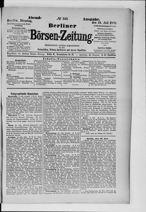 Berliner Börsen-Zeitung vom 24.07.1888