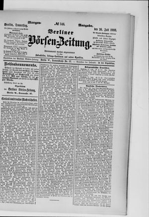 Berliner Börsen-Zeitung vom 26.07.1888