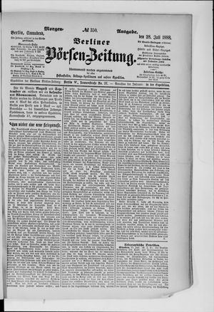 Berliner Börsen-Zeitung vom 28.07.1888
