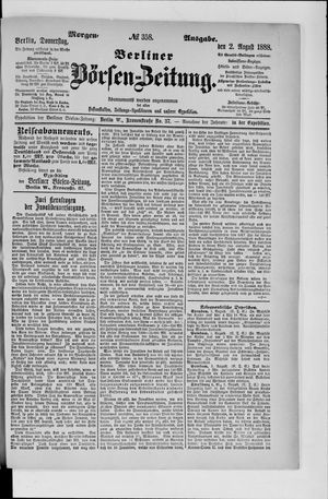 Berliner Börsen-Zeitung vom 02.08.1888