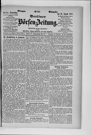 Berliner Börsen-Zeitung vom 16.08.1888