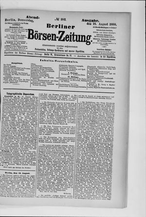 Berliner Börsen-Zeitung vom 16.08.1888