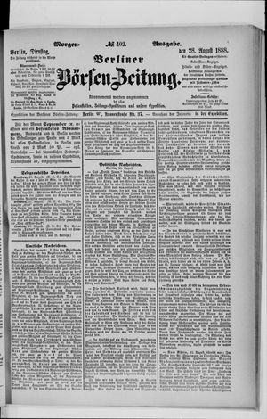 Berliner Börsen-Zeitung vom 28.08.1888