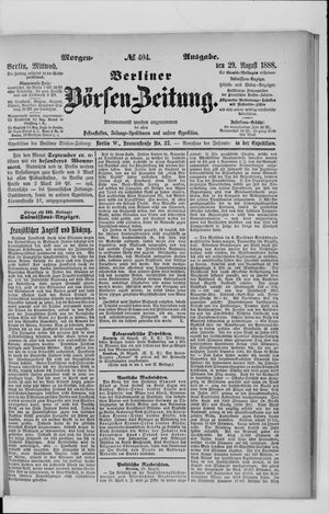 Berliner Börsen-Zeitung vom 29.08.1888