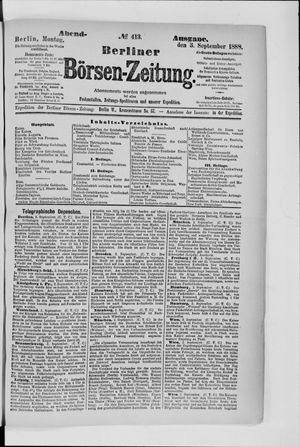 Berliner Börsen-Zeitung vom 03.09.1888