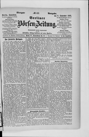 Berliner Börsen-Zeitung vom 08.09.1888
