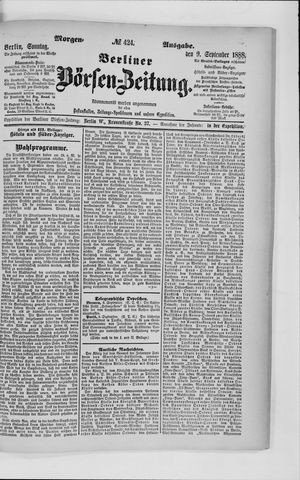 Berliner Börsen-Zeitung vom 09.09.1888