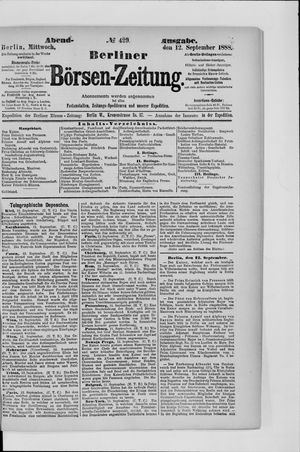 Berliner Börsen-Zeitung vom 12.09.1888