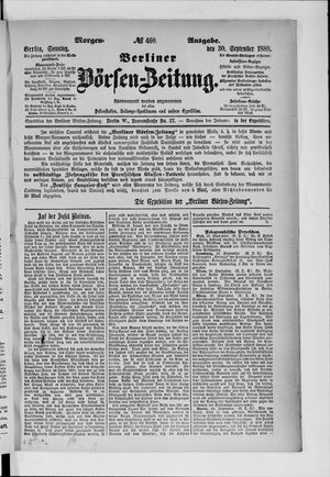 Berliner Börsen-Zeitung vom 30.09.1888