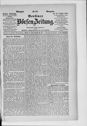 Berliner Börsen-Zeitung vom 18.10.1888