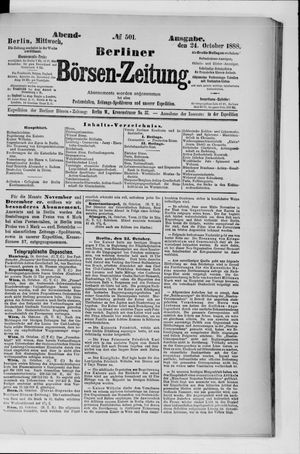 Berliner Börsen-Zeitung vom 24.10.1888