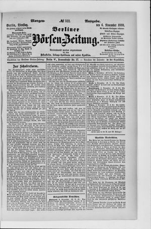 Berliner Börsen-Zeitung vom 06.11.1888