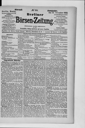 Berliner Börsen-Zeitung vom 12.11.1888