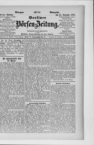 Berliner Börsen-Zeitung vom 25.11.1888